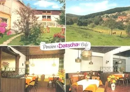 Ansichtskarte, Hassenroth Odenwald, Pension "Datscha", 4 Abb, 1976