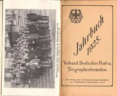 Jahrbuch 1925, Verband Deutscher Post- u. Telegraphenbeamten, 1924