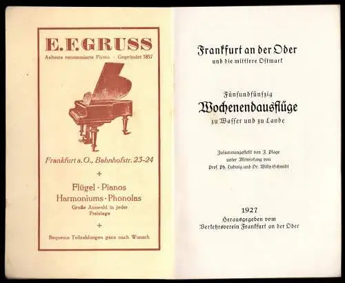 Frankfurt a.d. Oder und mittlere Ostmark, 55 Wochenendausflüge zu Wasser.., 1927