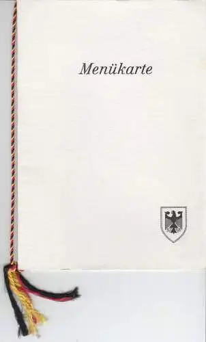 Menü-Karte, Herrenabend am 2.2.1995, G6-Besprechung Heeresführungskommando