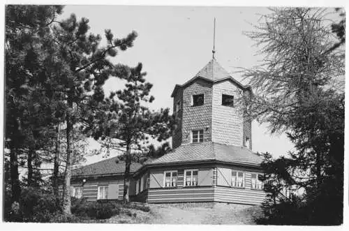 Ansichtskarte, Meuselbach-Schwarzmühle Thür. Wald, Meuselbacher Kuppe, Turmgaststätte, 1961