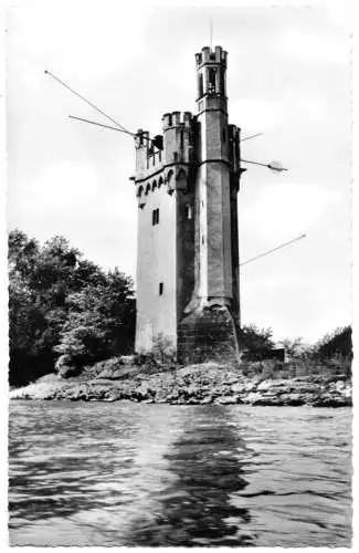 AK, Bingen am Rhein, Der Mäuseturm, um 1960