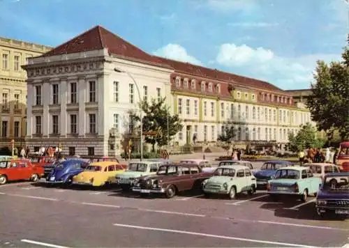 AK, Berlin Mitte, Operncafé, Unter den Linden, zeitgen. Pkw., 1971