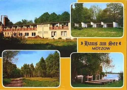 Ansichtskarte, Mötzow, Erholungsheim "Haus am See", 4 Abb., 1997