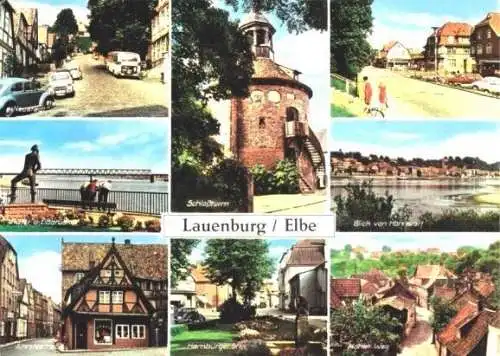 Ansichtskarte, Lauenburg Elbe, 8 Abb., u.a. Neustadt, um 1967