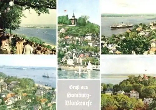 Ansichtskarte, Hamburg Blankenese, 5 Abb., um 1960