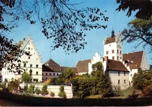 AK, Babenhausen Schwaben, Schloß mit Parkanlage, um 1976