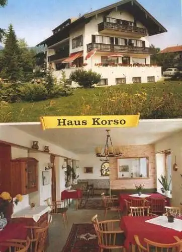 Ansichtskarte, Bad Wiesee, Haus "Korso", 2 Abb., ca. 1985