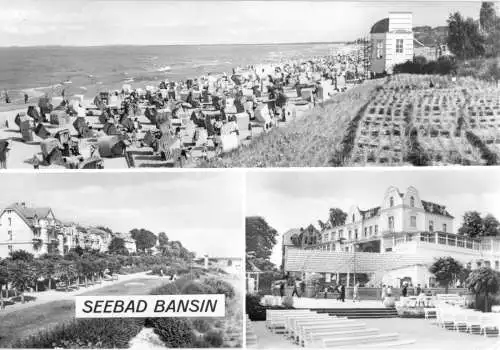 AK, Seebad Bansin Usedom, drei Abb., 1975