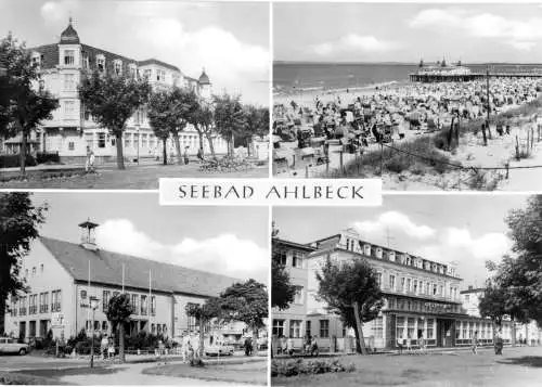 AK, Seebad Ahlbeck Usedom, vier Abb., 1979