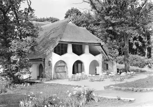 Ansichtskarte, Bergen Rügen, HO-Rugard-Gaststätte, 1982