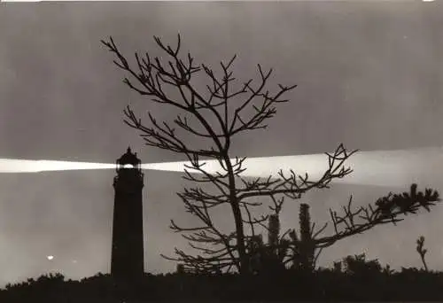 Ansichtskarte, Ostseebad Prerow Darß, Leuchtturm bei Nacht, 1980