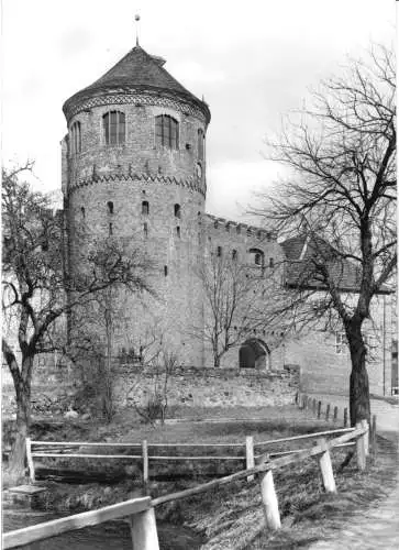 Ansichtskarte, Neustadt - Glewe, Altes Schloß, Bergfried und Torbau, 1977