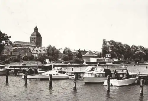 Ansichtskarte, Ribnitz-Damgarten, Teilansicht vom Wasser, 1982