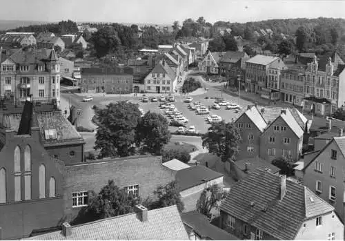 Ansichtskarte, Bergen Rügen, Karl-Marx-Platz, 1982