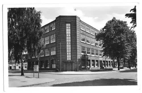 Ansichtskarte, Guben, Lehrlingswohnheim und Berufsschule, 1955