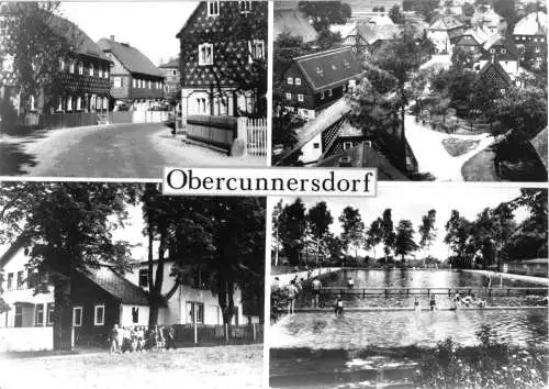 Ansichtskarte, Obercunnersdorf Kr. Löbau, vier Abb., 1975