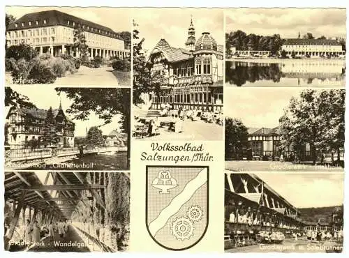 Ansichtskarte, Bad Salzungen Thür., sieben Abb., 1962