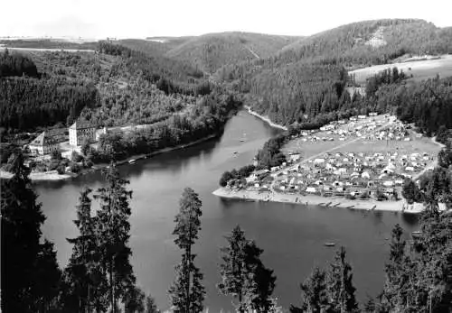 Ansichtskarte, Hohenwartetalsperre Kr. Saalfeld, Linkenmühle mit Campingplatz, 1978