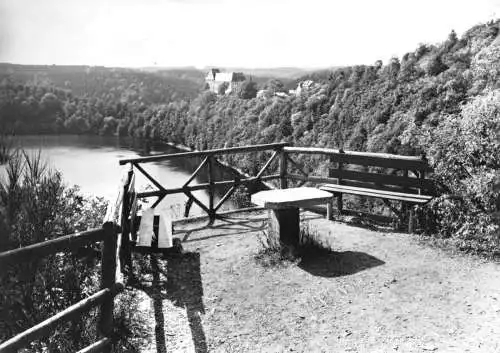 Ansichtskarte, Burgk Kr. Schleiz, Schloß Burgk vom vorderen Röhrensteig, 1968