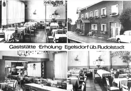 AK, Engelsdorf über Rudolstadt, Gaststätte "Erholung", vier Abb., 1982