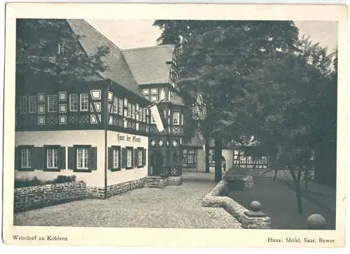 Ansichtskarte, Koblenz, Das Weindorf zu Koblenz, 1928