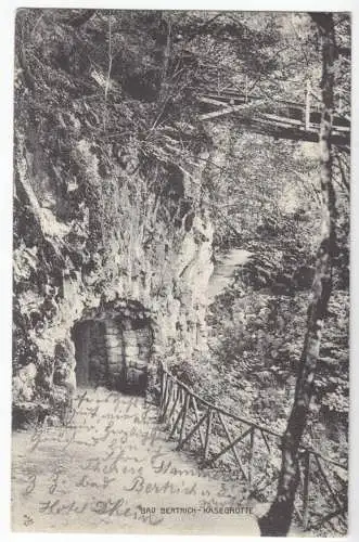 Ansichtskarte, Bad Bertrich Bz. Coblenz, Käsegrotte, 1909