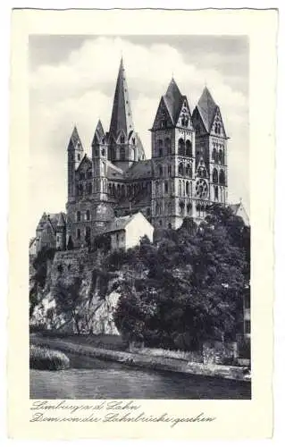 Ansichtskarte, Limburg a.d. Lahn, Dom von der Lahnbrücke, ca. 1930