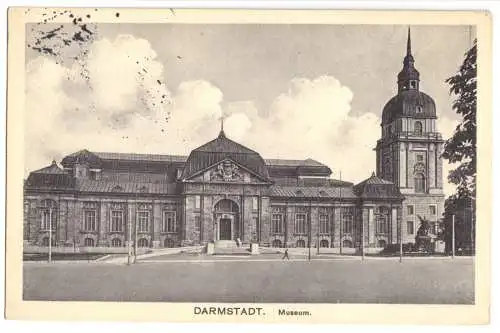 Ansichtskarte, Darmstadt, Museum, 1916