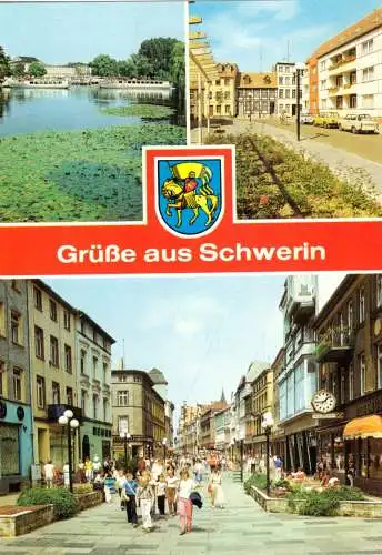 AK, Schwerin, drei Abb., 1988