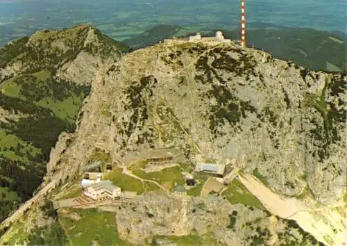 Ansichtskarte, Bayrischzell, Wendelsteingipfel mit Breitenstein, um 1985