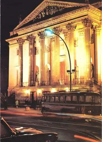 Ansichtskarte, Berlin Mitte, Deutsche Staatsoper, Unter den Linden, Nachtansicht, 1983