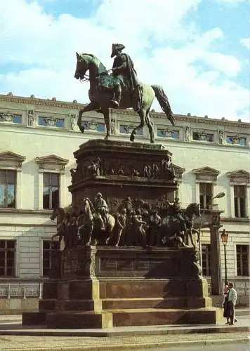 Ansichtskarte, Berlin Mitte, Unter den Linden, Reiterstandbild Friedrichs II., 1988