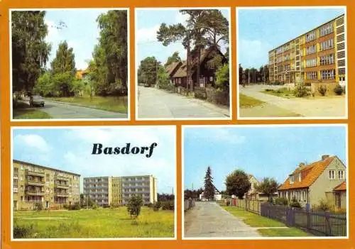 Ansichtskarte, Basdorf Kr. Bernau, fünf Abb., 1983