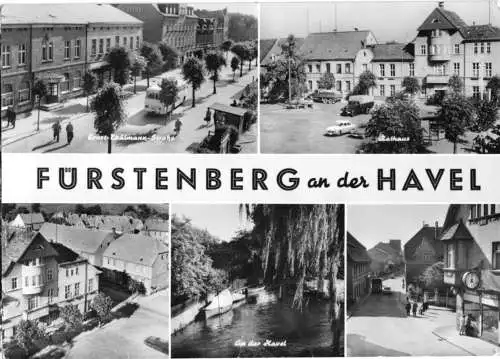 Ansichtskarte, Fürstenberg Havel, fünf Abb., 1968