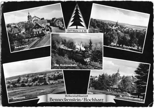 AK, Benneckenstein Harz, fünf Abb., gestaltet, 1957