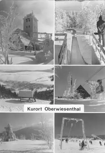 AK, Kurort Oberwiesenthal Erzgeb., sechs Winteransichten, 1984