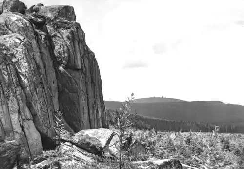 AK, Harz, Arnoldsklippen mit Blick zum Brocken, 1980