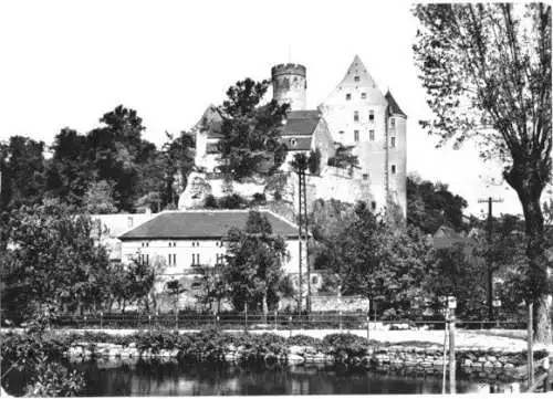 Ansichtskarte, Gnandstein Kr. Geithain, Blick zur Burg, 1959