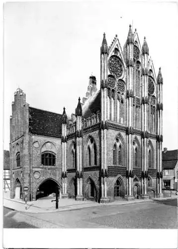 Ansichtskarte, Tangermünde, Rathaus von SO, 1973