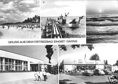 Ansichtskarte, Ostseebad Zingst, 5 Abb. u.a. Kaufhalle, 1978