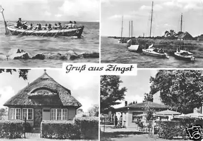 Ansichtskarte, Ostseebad Zingst, vier Abb., 1960