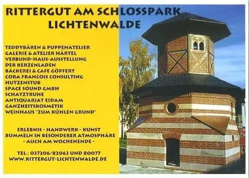 Ansichtskarte, Lichtenwalde, Rittergut am Schlosspark, ca. 1999