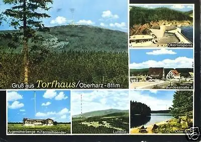 Ansichtskarte, Torfhaus Oberharz, sechs Abb., 1968