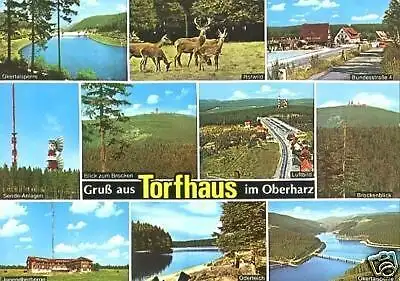 Ansichtskarte, Torfhaus Oberharz, zehn Abb., 1977