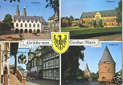 Ansichtskarte, Goslar, vier Abb., 1981