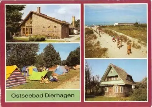 Ansichtskarte, Ostseebad Dierhagen, vier Abb., Vers. 3, 1987