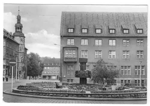 AK, Nordhausen, Lutherplatz mit neuem Brunnen, 1978