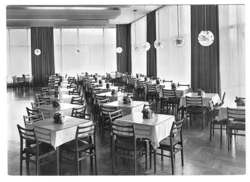 AK, Rauschenbach Erzgeb., FDGB-Erholungsheim "Paul Gruner", Speisesaal, 1984