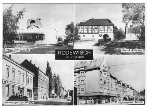 Ansichtskarte, Rodewisch im Vogtl., vier Abb., 1968